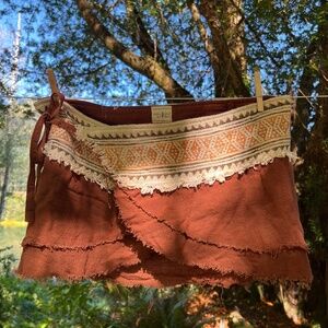 Handloom Cotton mini-skirt